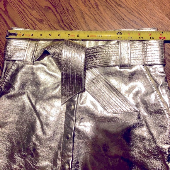 Gorgeous Ba&sh Gold Leather Pomy Doré skirt - Picture 14 of 15